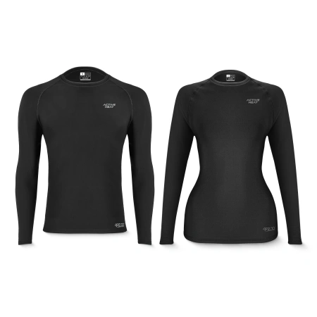 Tricou termic unisex cu mâneci lungi – negru, mărime S