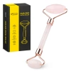 Roller facial din cuarț roz natural