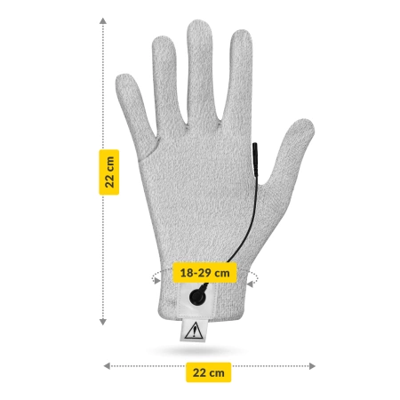 Mănușă conductivă pentru electrostimularea mâinii