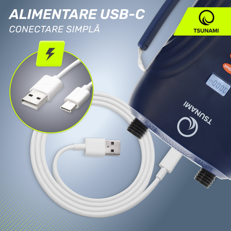 Pompă electrică pentru placa SUP TSUNAMI cu acumulator