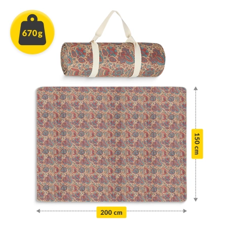 Pătură de picnic pentru plajă 200 x 150 cm, stil oriental