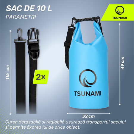 Geantă Impermeabilă TSUNAMI 10 litri