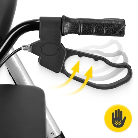 Cărucior cu patru roți cu scaun și geantă argintiu