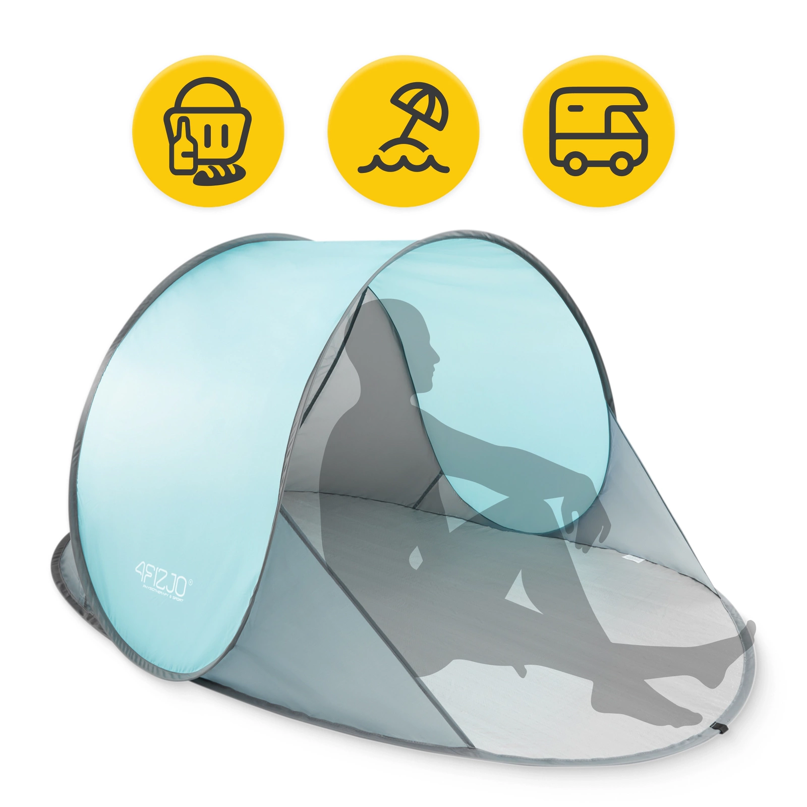 Cort de plajă auto-montant