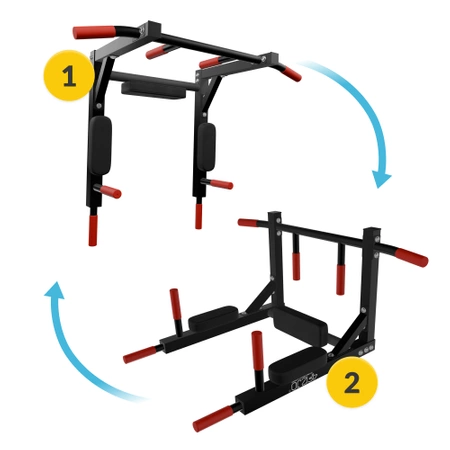 Bară de tracțiune 2 în 1 montată pe perete