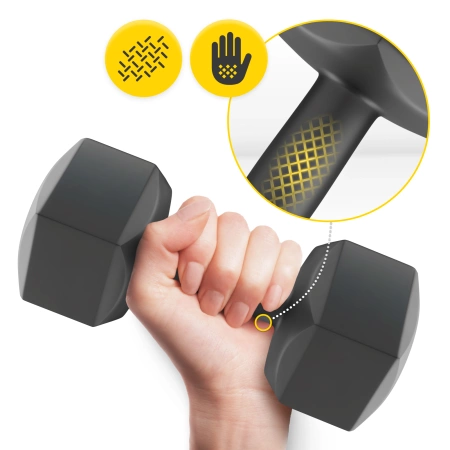 Gantere bituminoase pentru exerciții 2 x 4 kg