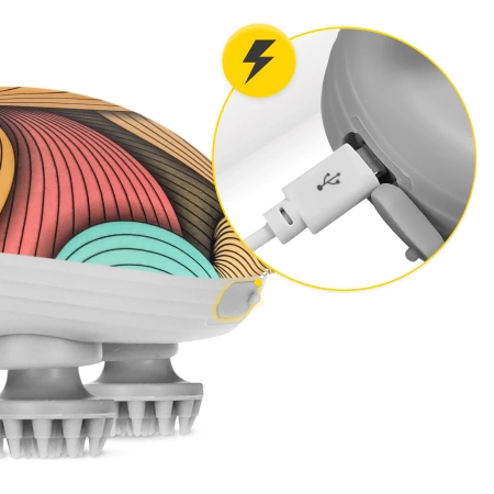 Aparat electric impermeabil multicolor pentru masajul capului