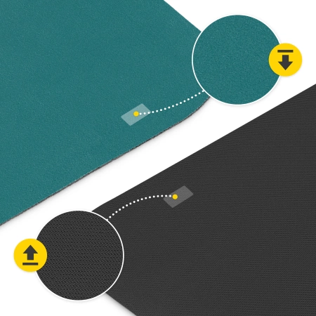 Covor de yoga și exerciții din piele de căprioară 1,5 mm verde