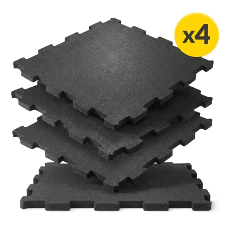 Covoraș de protecție din cauciuc pentru podea, 4 bucăți, 48,5 x 48,5 x 1,5 cm