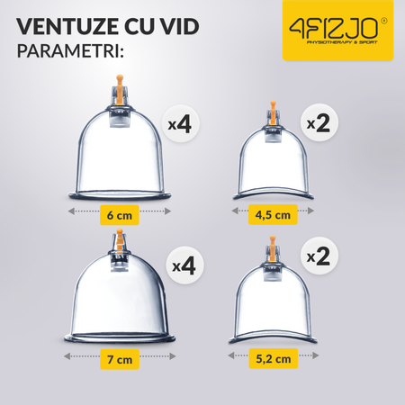 Ventuze chinezești cu vacuum, set 24 bucăți