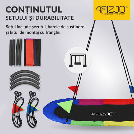 Leagăn de grădină cu cuib de barză 165 cm