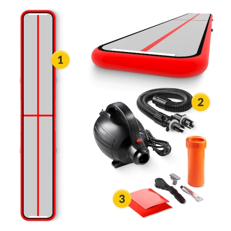 Pistă acrobatică AIR MAT 6 x 1 x 0,15 m cu pompă