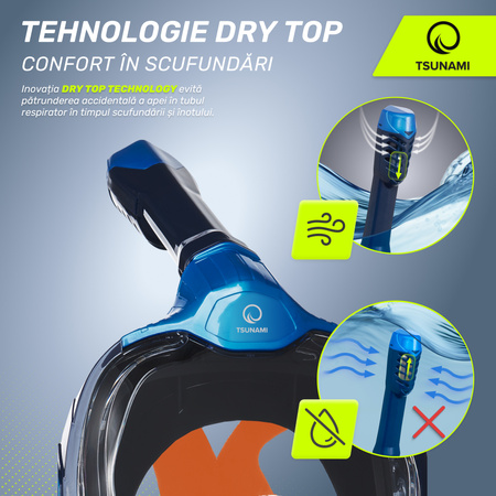 Mască de scufundări cu față completă TSUNAMI PRO S/M