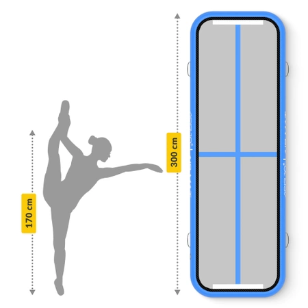 Pistă acrobatică AIR MAT 3 x 1 x 0,15 m