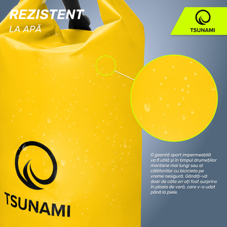 Geantă impermeabilă 30 litriTSUNAMI galben