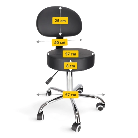 Scaun pivotant de masaj cu spătar PURE+