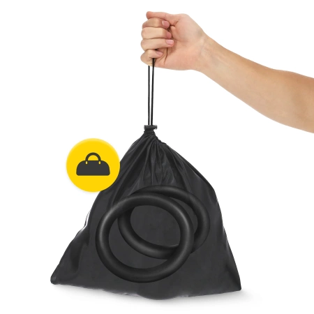 Inele de gimnastică ABS negru și roz