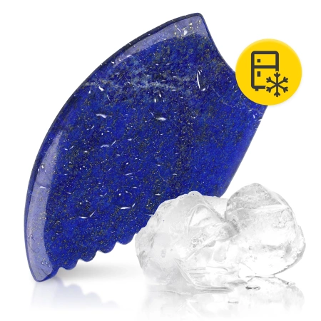 Piatra Gua Sha canelată din lazurit natural