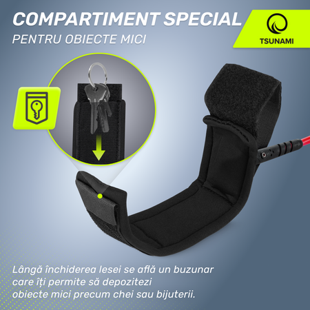 Cablu de siguranță pentru placa SUP TSUNAMI roz