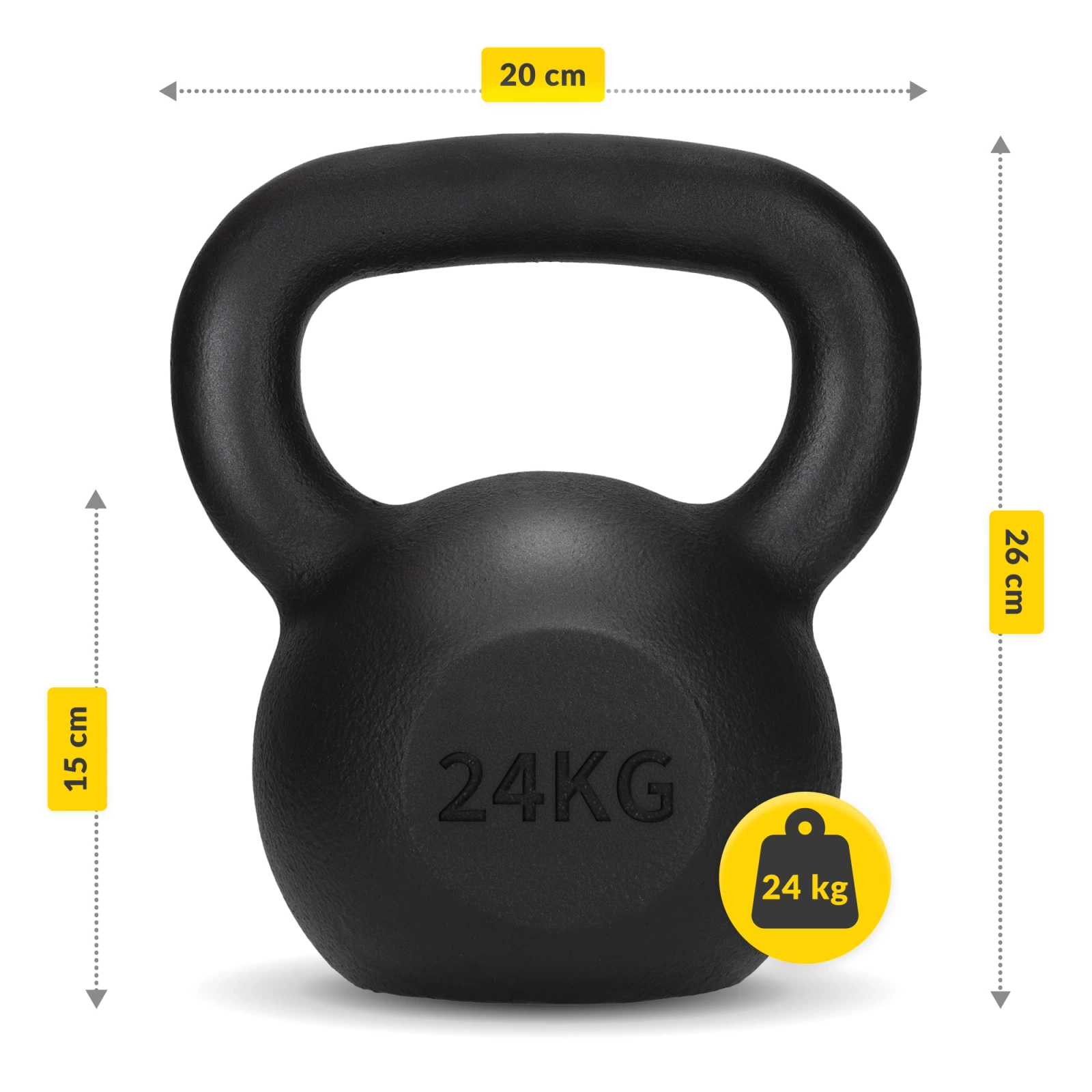 Kettlebell greutate din fontă de 24 kg