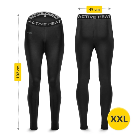 Set de îmbrăcăminte termică unisex – set negru 5-în-1, mărime XXL