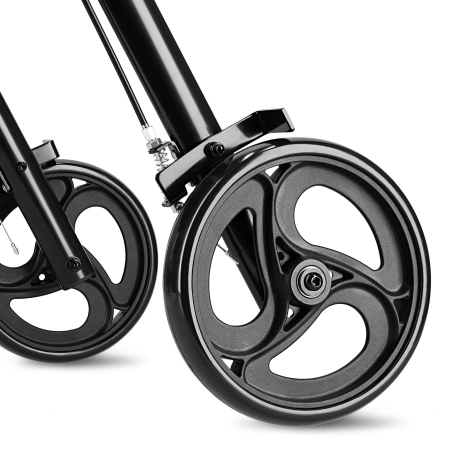 Cărucior cu patru roți cu scaun și geantă argintiu