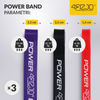 Set de 3 elastice de rezistență POWER BAND