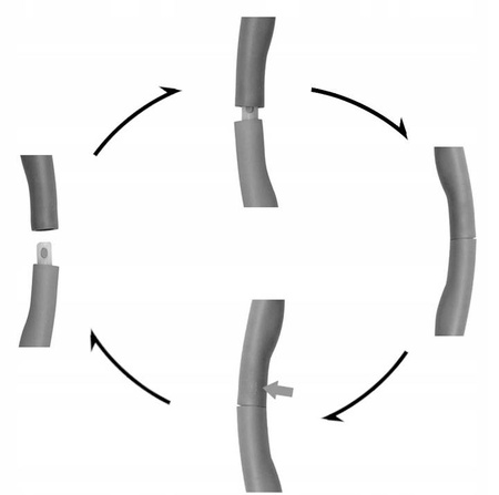 Hula Hoop pliabil cu proeminențe de masaj 1 kg