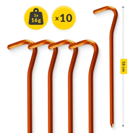 Cuie de cort din aluminiu 10 buc.