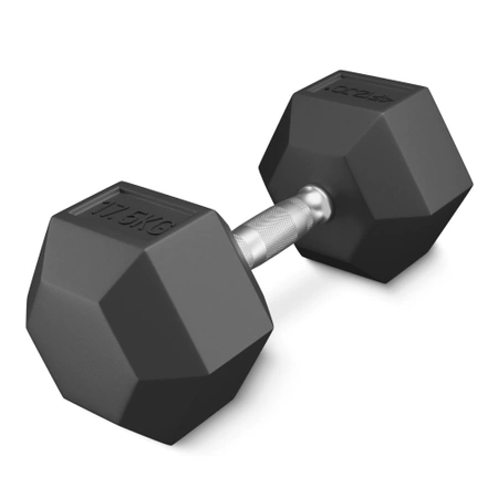 Ganteră din oțel HEX 17,5 kg (1 Bucată)