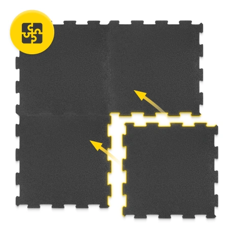 Covoraș de protecție din cauciuc pentru podea, 4 bucăți, 48,5 x 48,5 x 1,5 cm