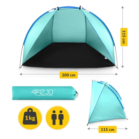 Cort de plajă PRO albastru deschis