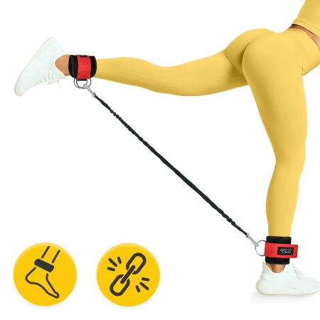 Benzi de formare gleznă pentru lift 2 buc. roșu