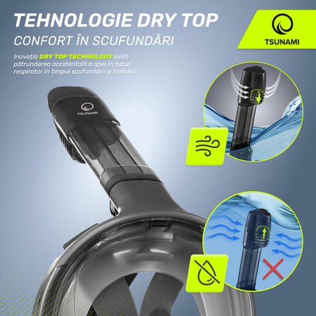 Mască de scufundări cu față completă TSUNAMI L/XL