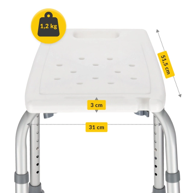 Taburet de duș dreptunghiular