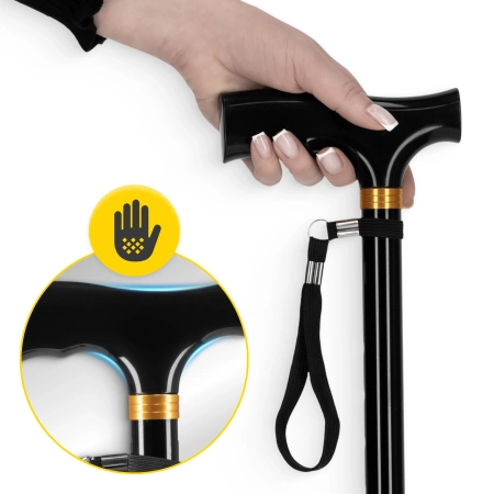 Baston pliabil cu mâner din lemn