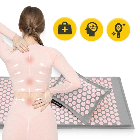 Saltea de acupresură ECO cu pernă și centură XL