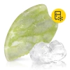 Piatra Gua Sha canelată din jad verde natural