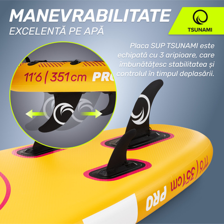 Placă SUP PRO TSUNAMI paddle board 350 cm T11