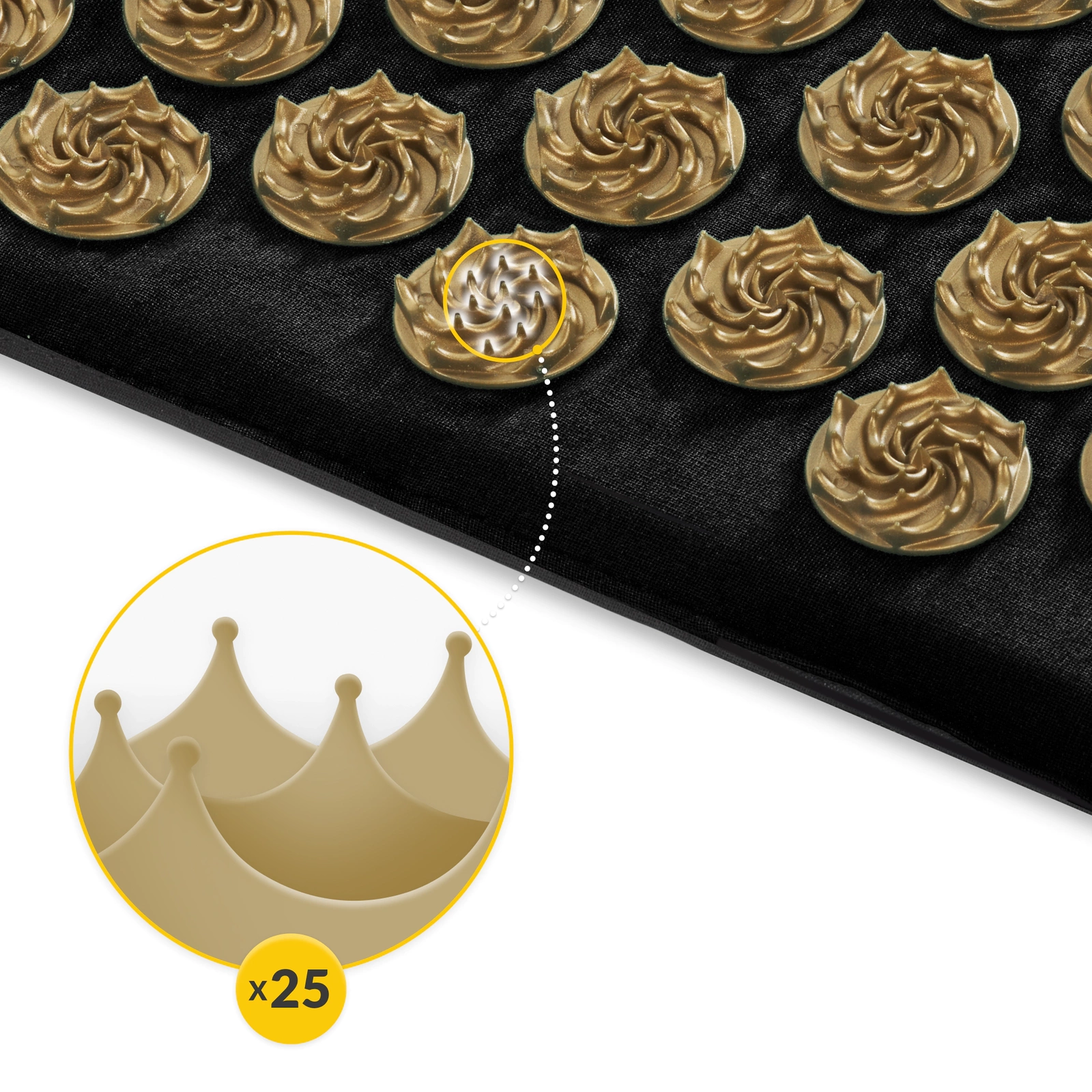 ECO Saltea de acupresură cu coji de hrișcă și nucă de cocos