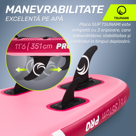 Placă SUP PRO TSUNAMI paddle board 350 cm T10