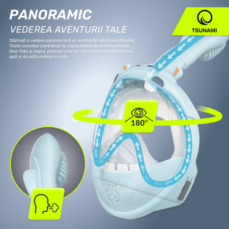 Mască de scufundare pentru copii HIPOPOTAM TSUNAMI