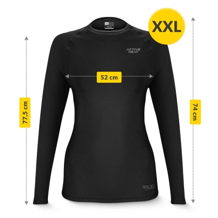 Set de îmbrăcăminte termică unisex – set negru 5-în-1, mărime XXL