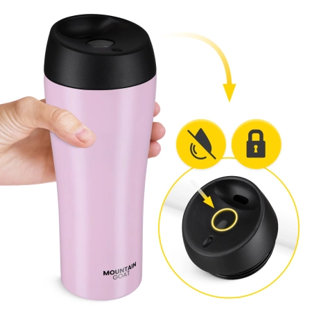 Cana termică Mountain Goat TRAVEL 380 ml roz