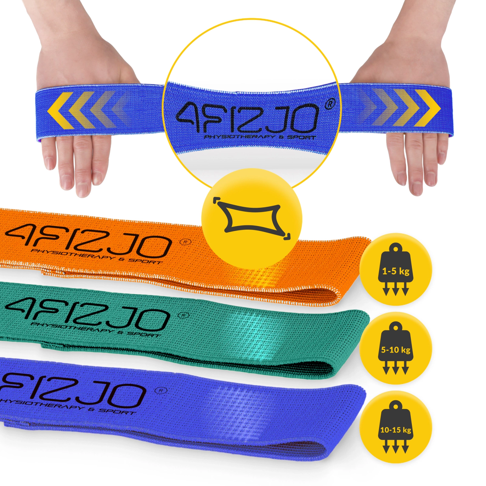 Set de 3 Benzi de Țesătură FLEX BAND