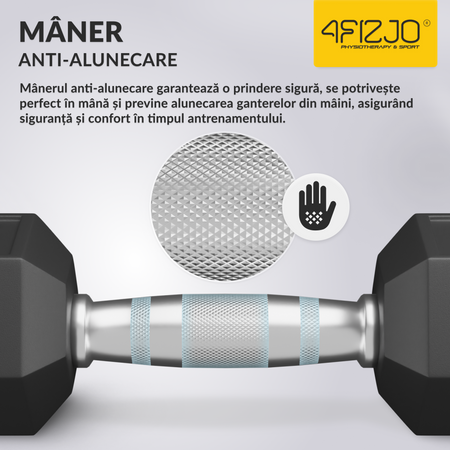 Ganteră din oțel HEX 7,5 kg (1 Bucată)