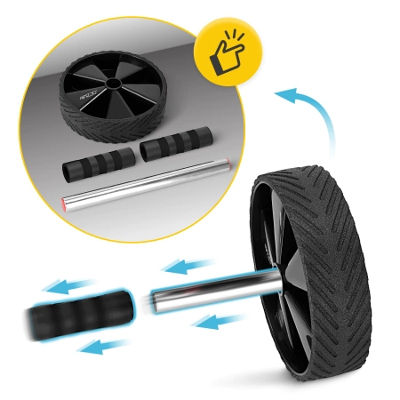 Roată de antrenament abdominal AB WHEEL PRO