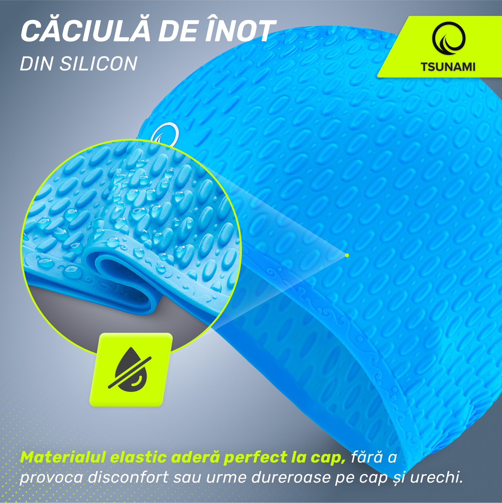 Căciulă de înot pentru piscină TEXTURE