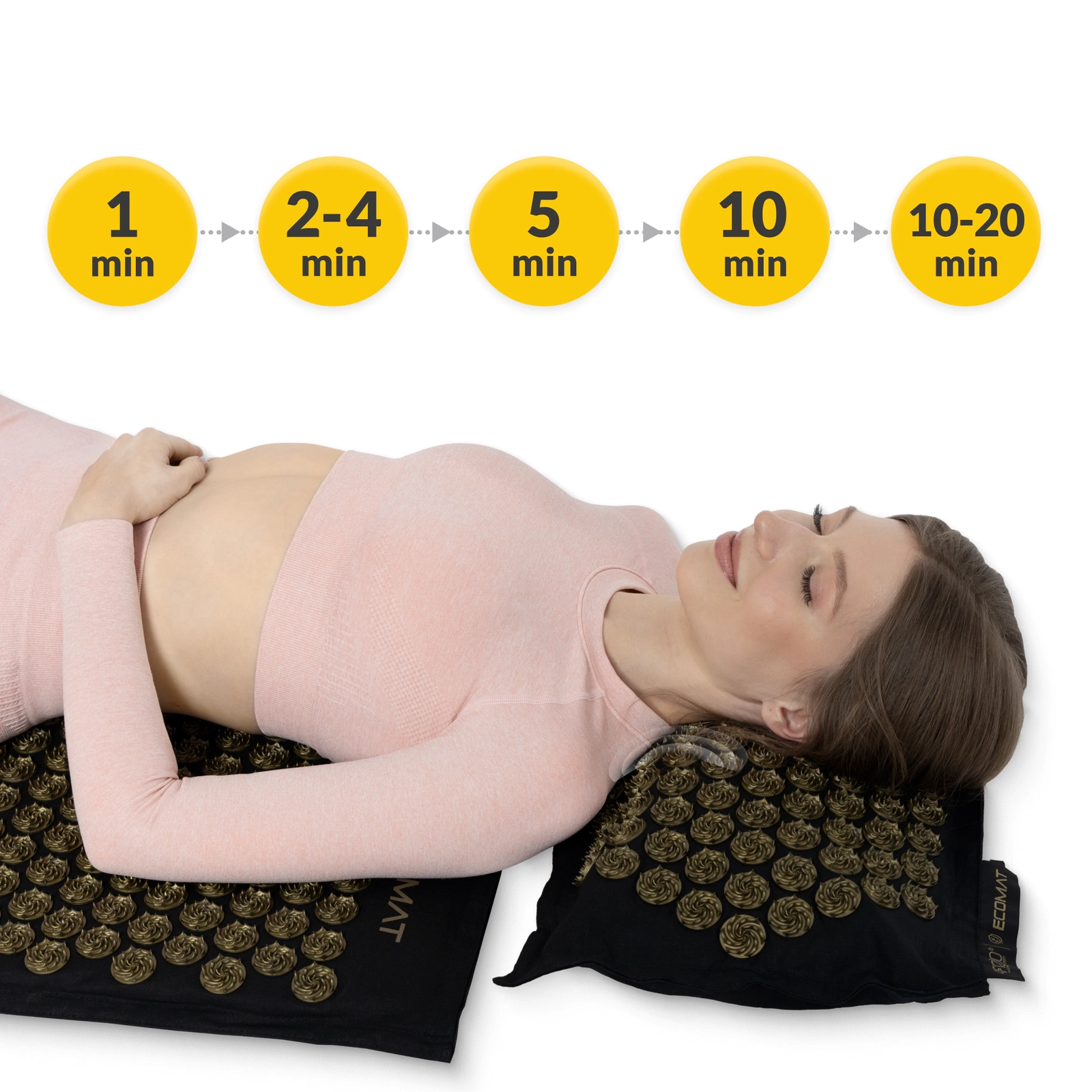 ECO Saltea de acupresură cu coji de hrișcă și nucă de cocos