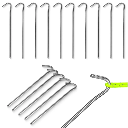 Cuie de cort din oțel 10 buc.
